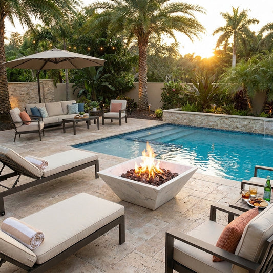 Turkish Carrara White Marble Natural Stone Fire Pit