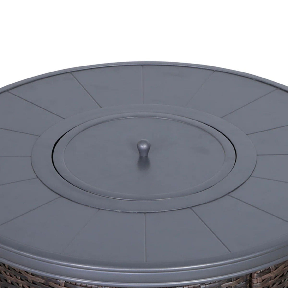 Outdoor Fire Pit Table With Lid - Espresso