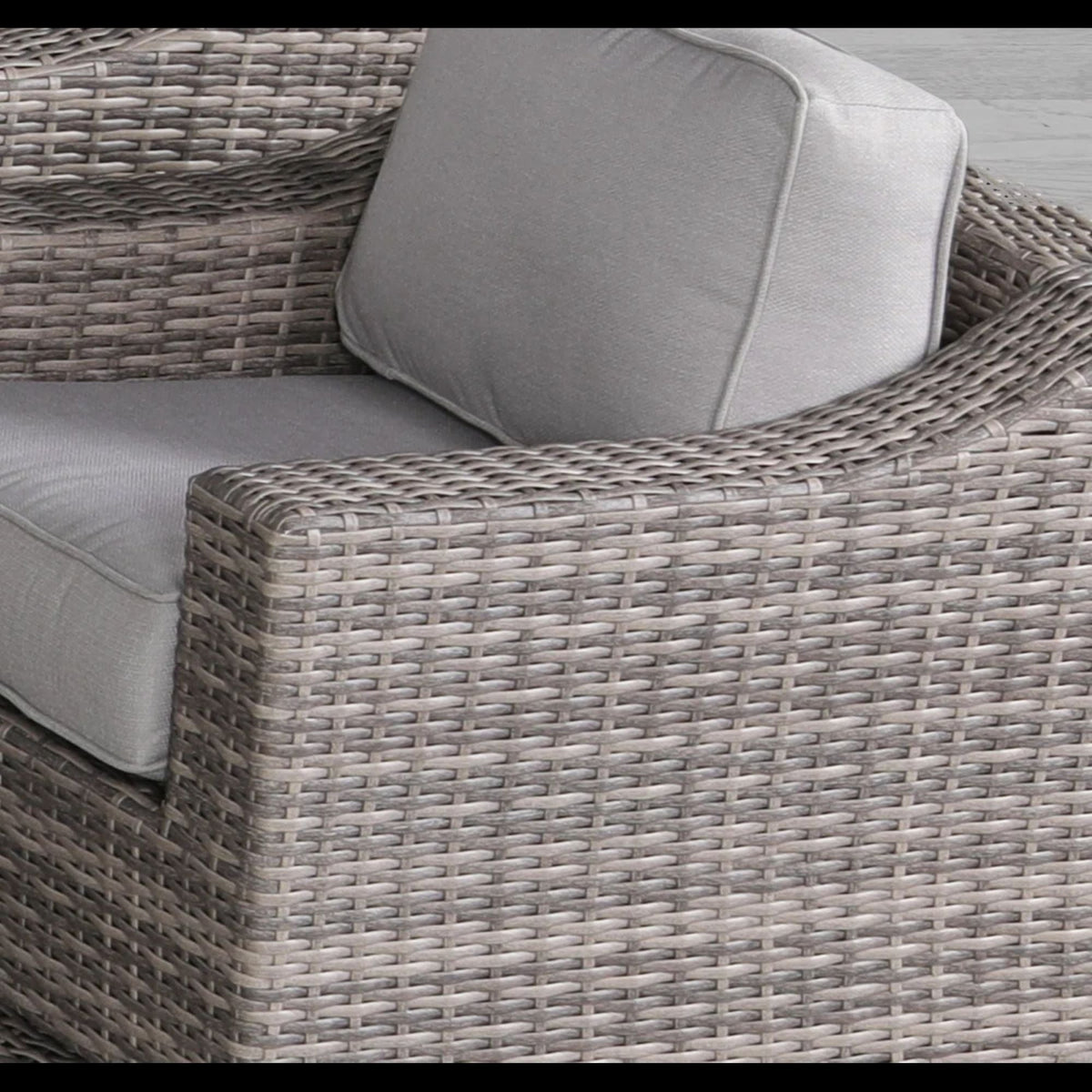 Swivel Patio Chair With Luxurious Cushions Perfect For Outdoor Relaxation (Set of 2) - Gray Mix