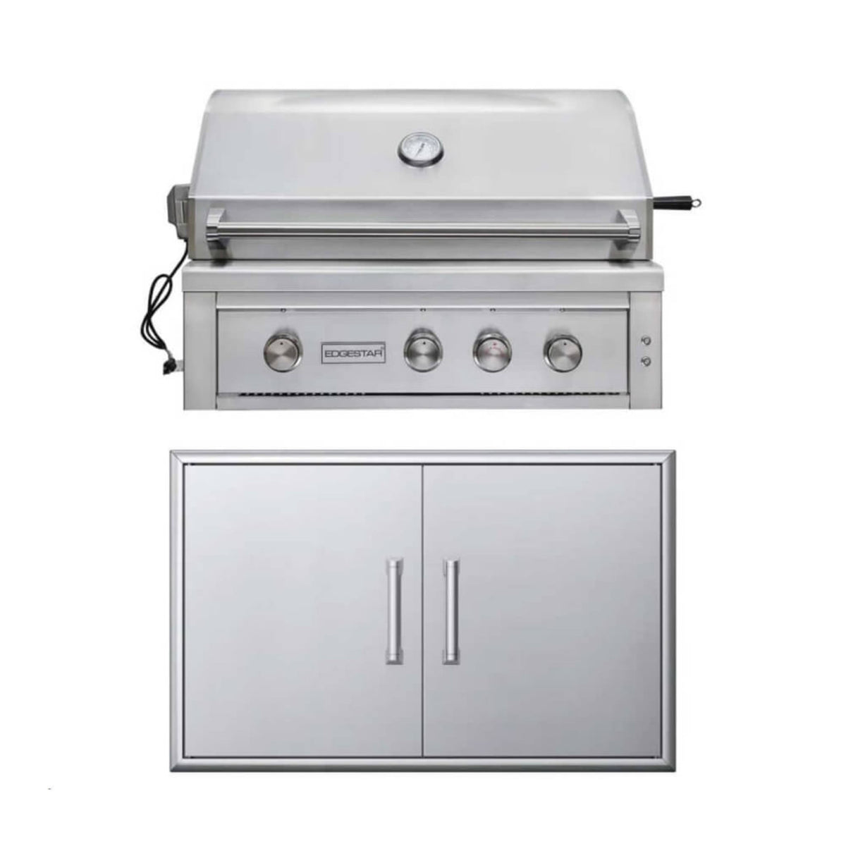 Edgestar 89K BTU 36-Inch Built-In Grill With Insulated Jacket And Double Access Doors [GRL360IBKIT] (SAK78429)