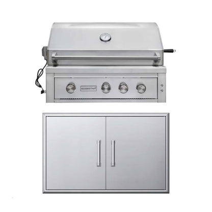 Edgestar 89K BTU 36-Inch Built-In Grill With Insulated Jacket And Double Access Doors [GRL360IBKIT] (SAK78429)