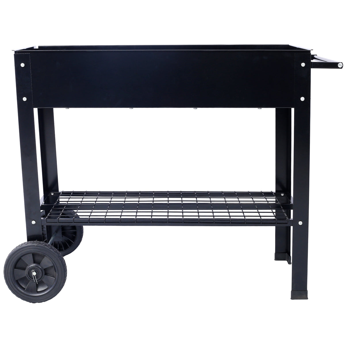 Elevated Mobile Raised Ergonomic Metal Planter Garden Bed