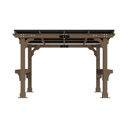 Alora Heavy-Duty Premium Wooden Grill Gazebo With Sloped Metal Roof (SAK61583)