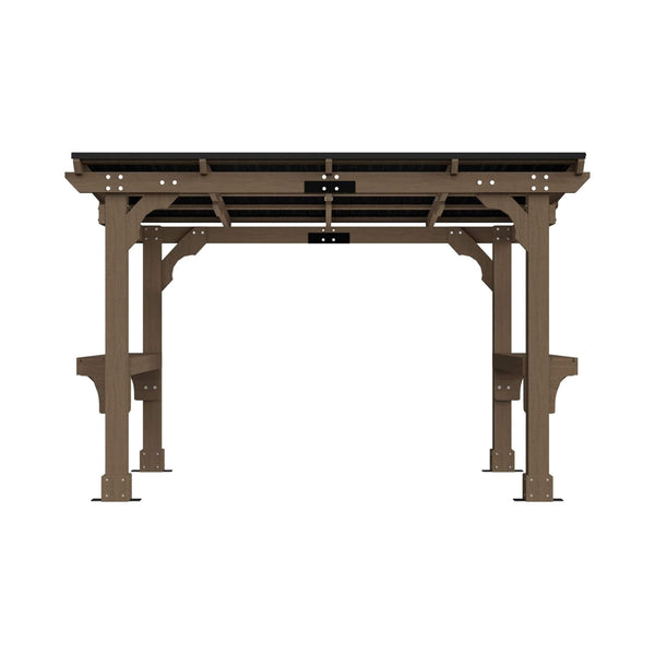Alora Heavy-Duty Premium Wooden Grill Gazebo With Sloped Metal Roof (SAK61583)