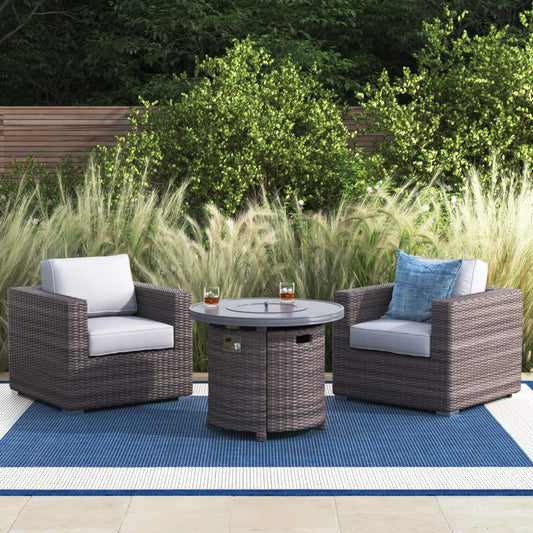 Alora 3-Piece Modular Rattan Patio Sofa Set With Weather-Resistant Cushions (SAK75321)