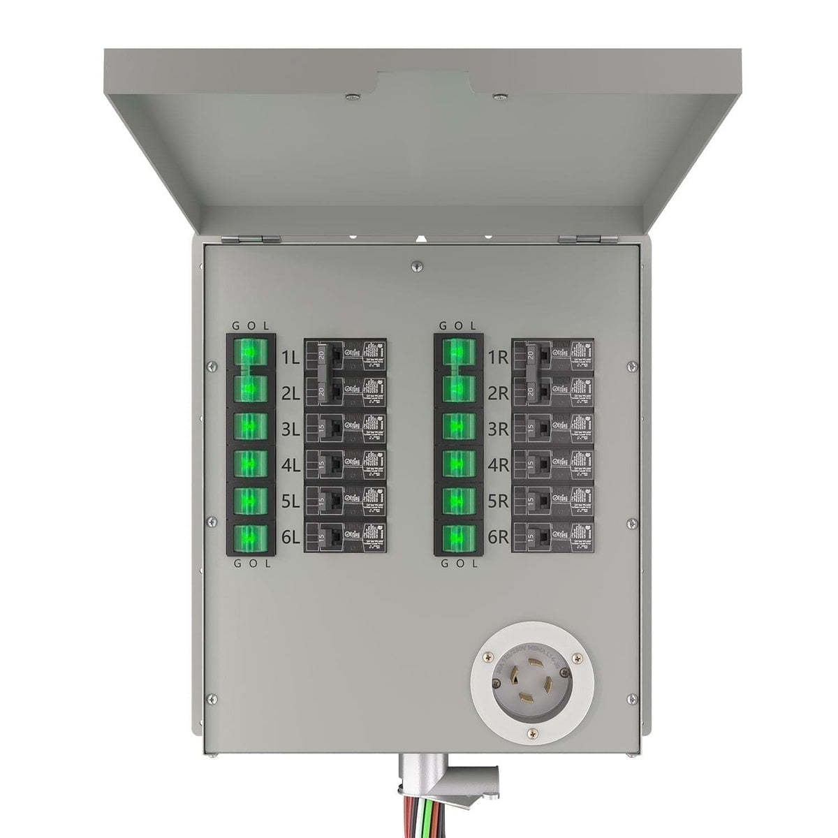 12-Circuit 120/240V 30A Non-Automatic Transfer Switch