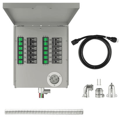 12-Circuit 120/240V 30A Non-Automatic Transfer Switch