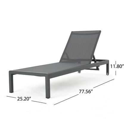Cape Coral KD Chaise Lounge Grey (Set of 2)