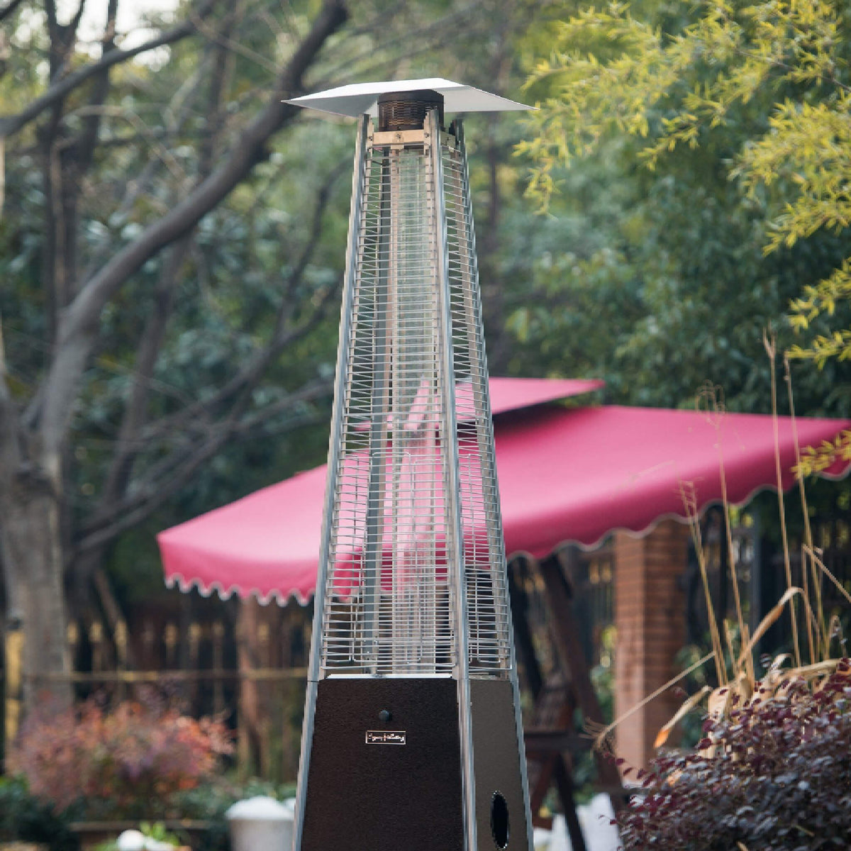 Legacy Heating Outdoor Commercial 40K BTU Quartz Glass Tube Patio Propane Heater With Visible Flame (SAK91398)