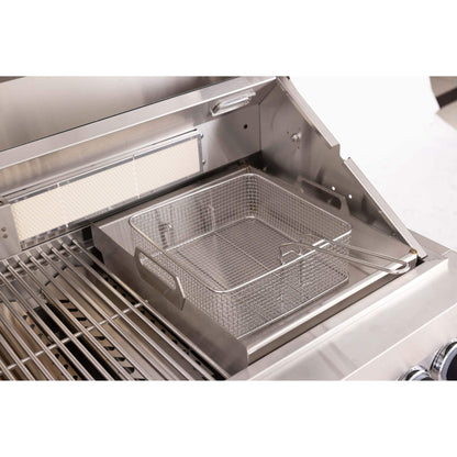 Premium Outdoor Kitchen With 32-Inch 60K BTU Built-In Stainless Steel LPG Gas Grill, Door And Drawer Combo And Stainless Steel Ice Box (SAK98661)