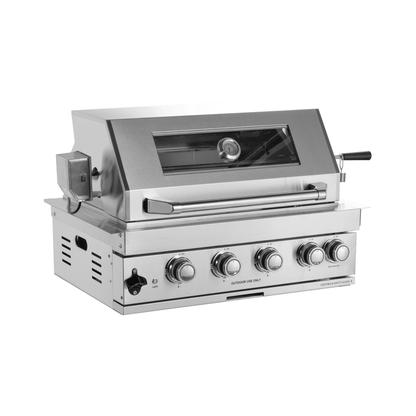 Premium Outdoor Kitchen With 32-Inch 60K BTU Built-In Stainless Steel LPG Gas Grill, Door And Drawer Combo And Stainless Steel Ice Box (SAK98661)